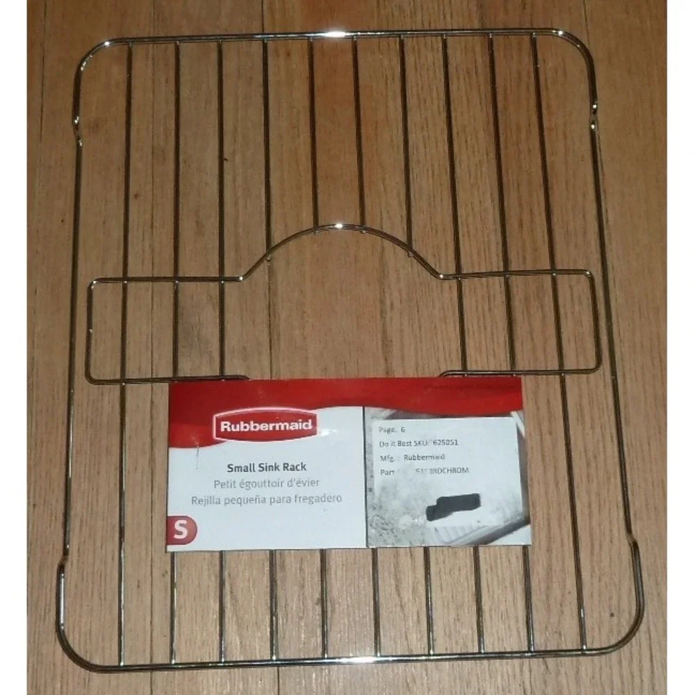 Rubbermaid Vintage Sink Protector Twin Sink Rack Chrome 6103 Chrome